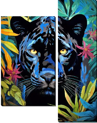 Модульная картина Пантера №70