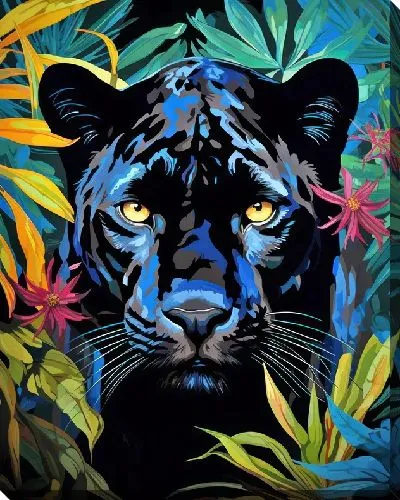 Картина маслом Пантера №70