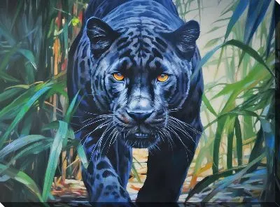 Картина маслом Пантера №76