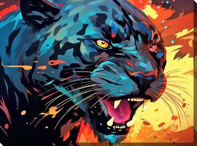 Картина маслом Пантера №77