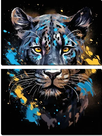 Модульная картина Пантера №79