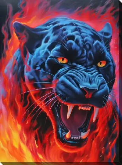 Картина маслом Пантера №80