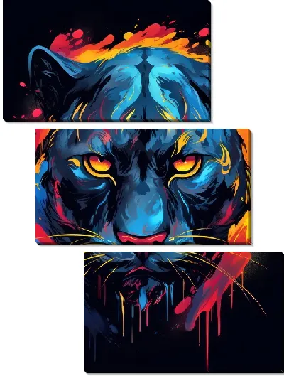 Модульная картина Пантера №81