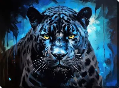 Картина маслом Пантера №84