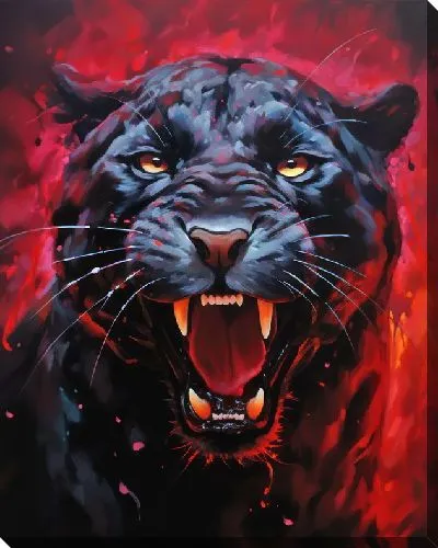 Картина маслом Пантера №85