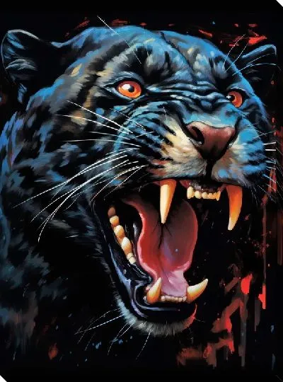 Картина маслом Пантера №86