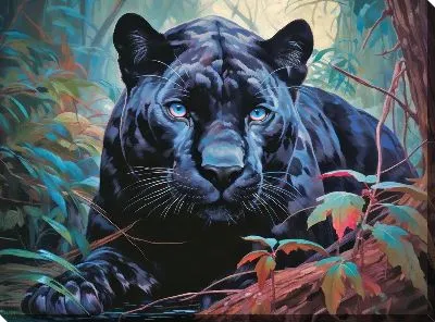Картина маслом Пантера №90