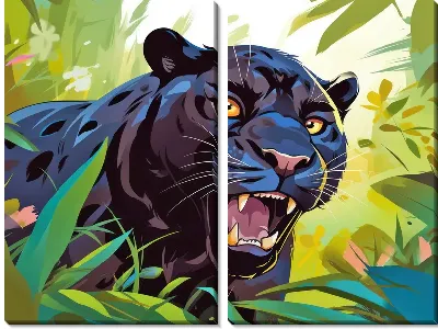 Модульная картина Пантера №94