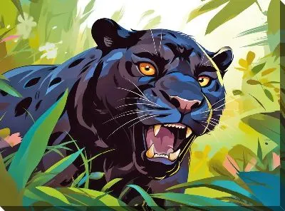 Картина маслом Пантера №94