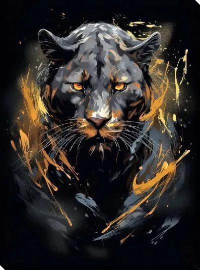 Картина маслом Пантера №95