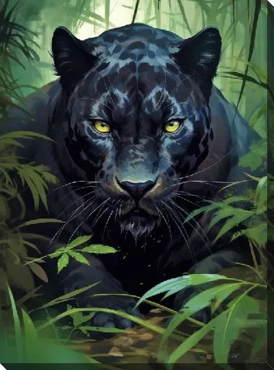 Картина маслом Пантера №96