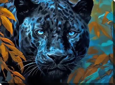 Картина маслом Пантера №101