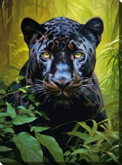 Картина маслом Пантера №102