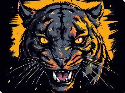 Картина маслом Пантера №103