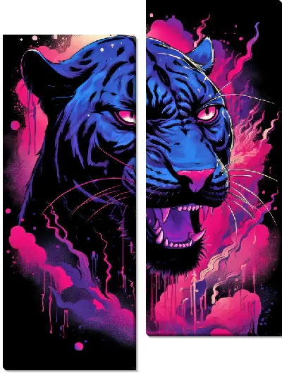 Модульная картина Пантера №105
