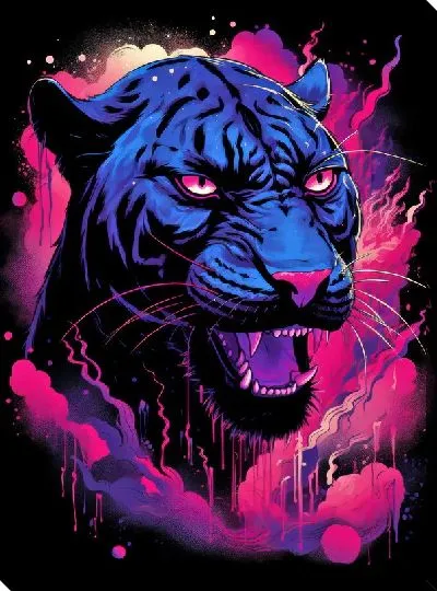 Картина маслом Пантера №105