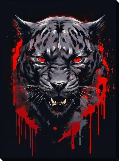 Картина маслом Пантера №106