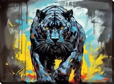 Картина маслом Пантера №107