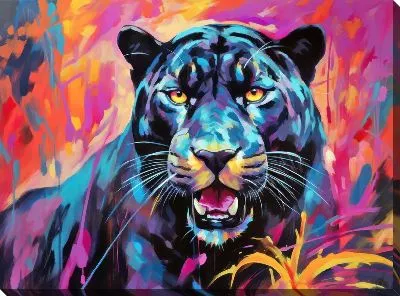 Картина маслом Пантера №109