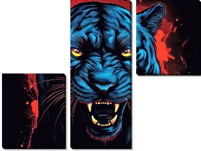 Модульная картина Пантера №112