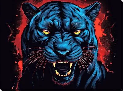 Картина маслом Пантера №112
