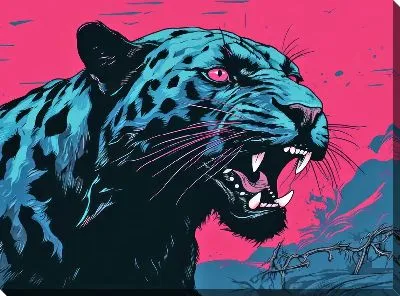 Картина маслом Пантера №114