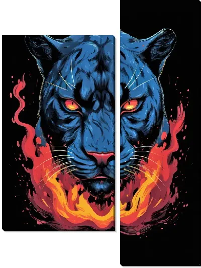 Модульная картина Пантера №115
