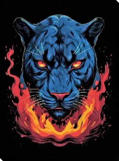Картина маслом Пантера №115