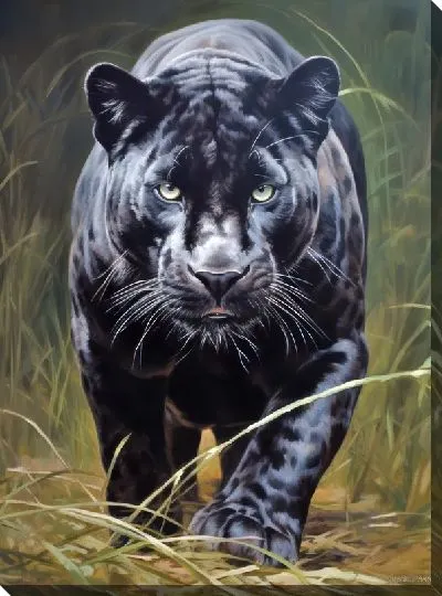 Картина маслом Пантера №117