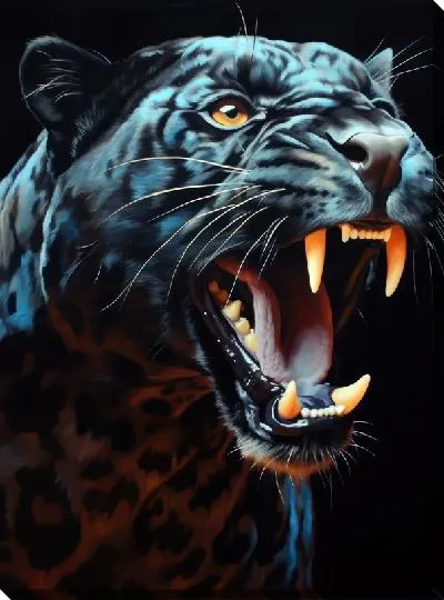 Картина маслом Пантера №118