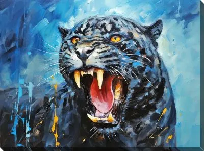 Картина маслом Пантера №120