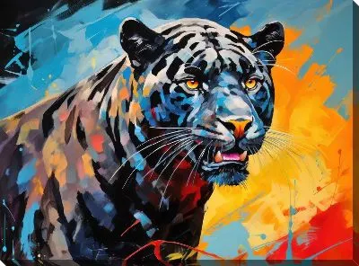 Картина маслом Пантера №121