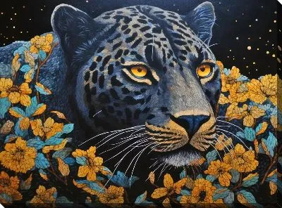 Картина маслом Пантера №122