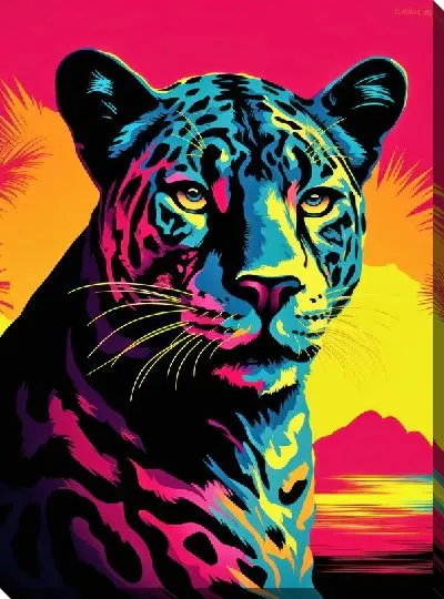 Картина маслом Пантера №132