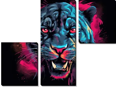 Модульная картина Пантера №134
