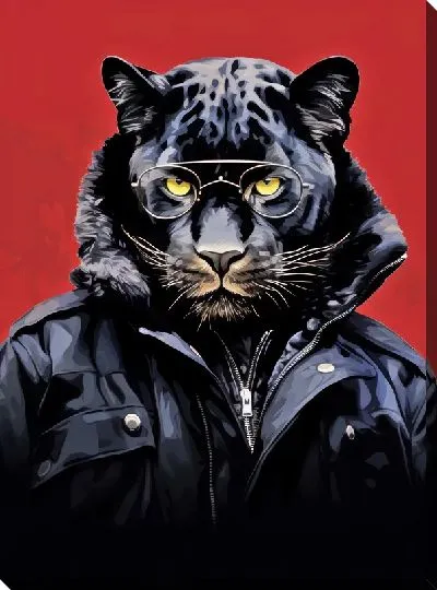 Картина маслом Пантера №136