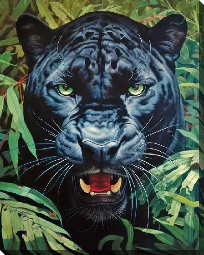 Картина маслом Пантера №137