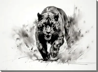 Картина маслом Пантера №139