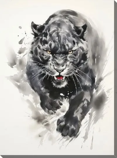 Картина маслом Пантера №140