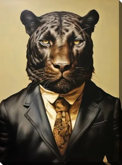 Картина маслом Пантера №143