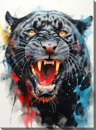 Картина маслом Пантера №147