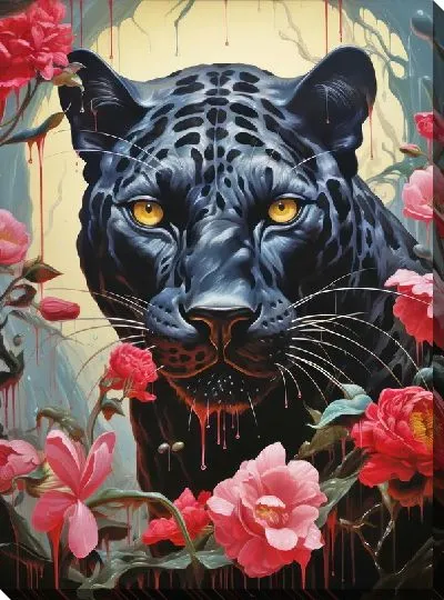 Картина маслом Пантера №149