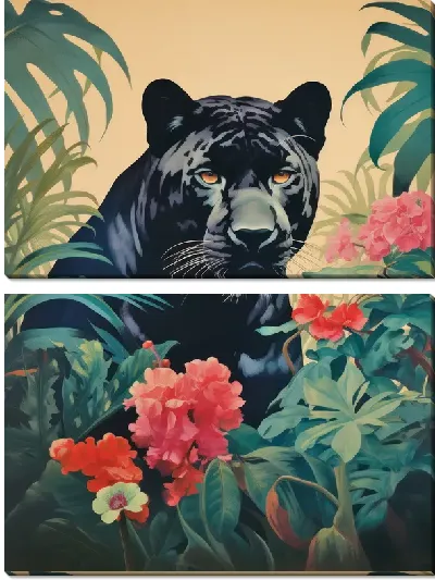 Модульная картина Пантера №150