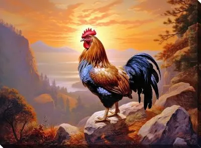 Картина маслом Петух №12