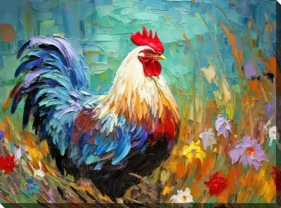 Картина маслом Петух №16