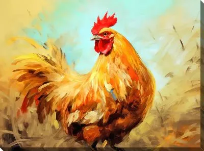Картина маслом Петух №19