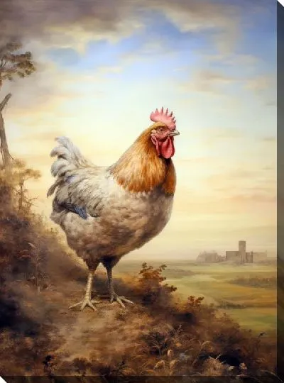Картина маслом Курица №21