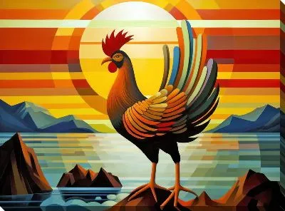 Картина маслом Петух №23