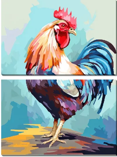 Модульная картина Петух №38