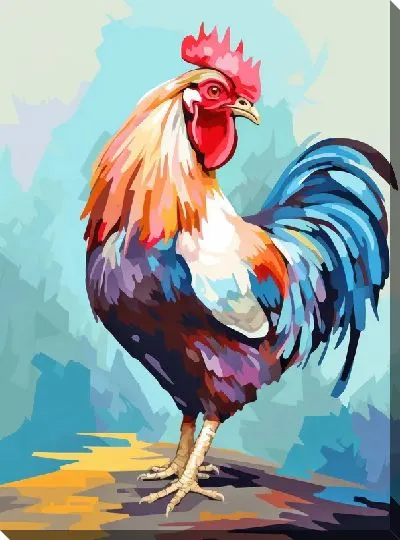 Картина маслом Петух №38